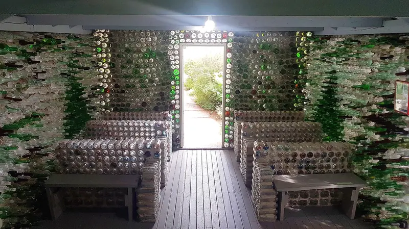 The glass-bottle chapel at the Bottle Houses in Cap-Egmont